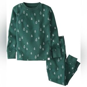 Green Organic Little Planet Kids Pajamas with Tree Print